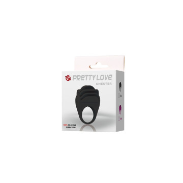 Pretty Love - Chester Anillo Vibrador Negro | Vybes.it