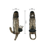 Baile - Brave Man Funda Pene Anal Y Clitoris Vibrador 16.5 Cm Negro