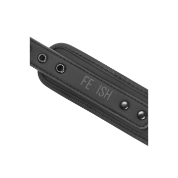 Fetish Submissive - Collar Y Esposas Cuero Vegano Con Forro De