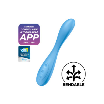 SATISFYER - G-SPOT FLEX 4+ MULTI VIBRADOR APP AZUL