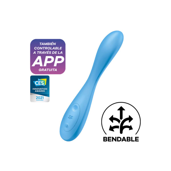 SATISFYER - G-SPOT FLEX 4+ MULTI VIBRADOR APP AZUL