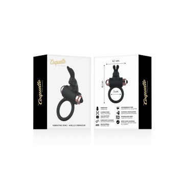 Coquette Chic Desire - Cock Ring Anillo Vibrador Negro / Gold |