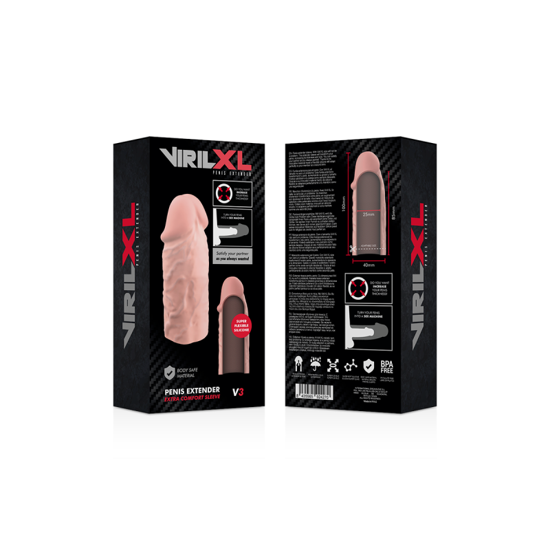 Virilxl - Extension De Pene Liquid Silicone V3 Natural | Vybes.it