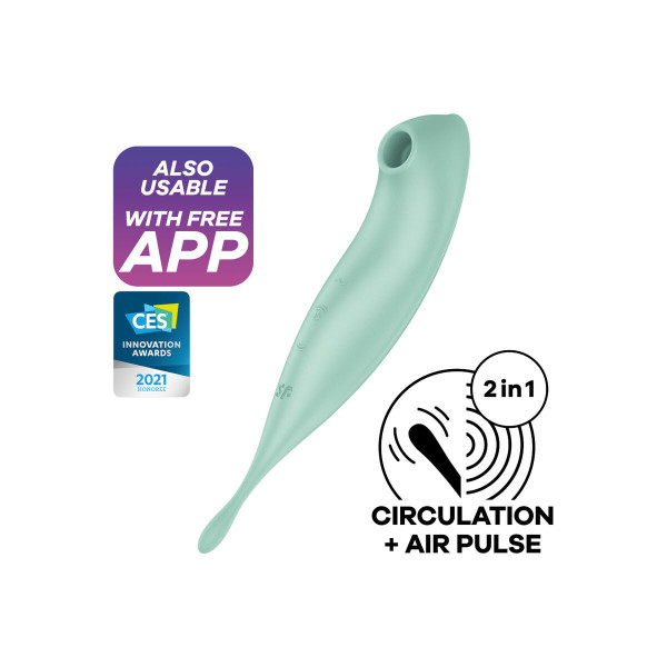 SATISFYER - TWIRLING PRO+ ESTIMULADOR Y VIBRADOR APP VERDE