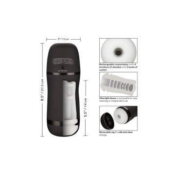 Calexotics - Optimum Power Masturbador Con Vibración Y Succionador