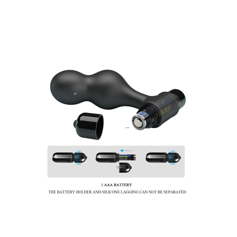 Mr Play - Plug Anal Vibrador De Silicona Negro | Vybes.it