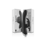 Black&Silver - Dj. Adam Rechargeable Silicone Rabbit Stimulator
