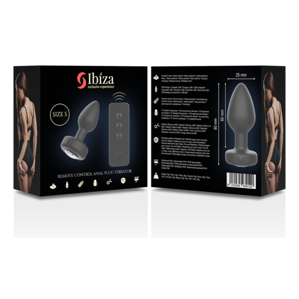 IBIZA - PLUG ANAL CONTROL REMOTO TALLA S