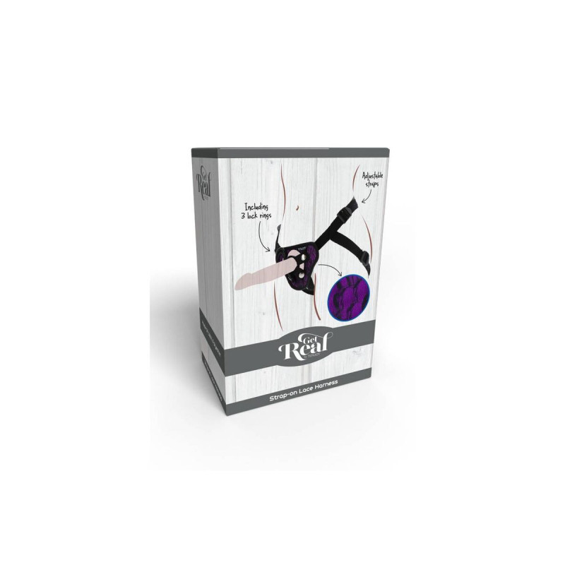 Get Real - Strap - On Lace Harnés Morado | Vybes.it