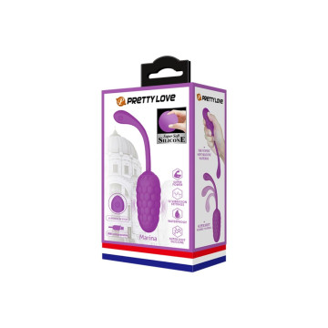 Pretty Love - Huevo Vibrador Con Textura Marina Recargable Morado |