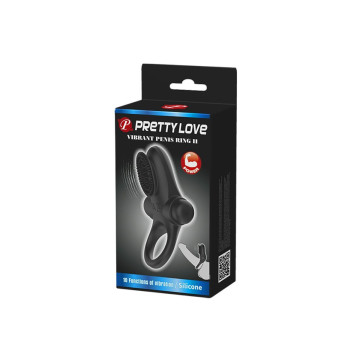 Pretty Love - Anillo Vibrador Ii Para Pene Negro | Vybes.it