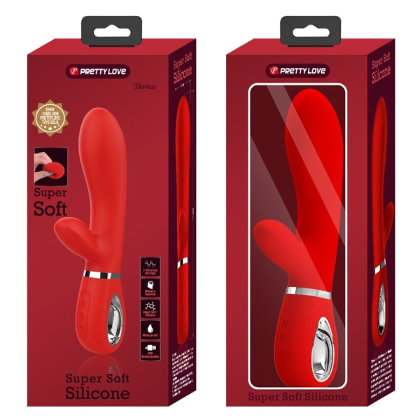 PRETTY LOVE - THOMAS VIBRADOR PUNTO G MULTIFUNCIÓN ROJO