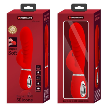 PRETTY LOVE - PRESCOTT VIBRADOR PUNTO G MULTIFUNCIÓN ROJO