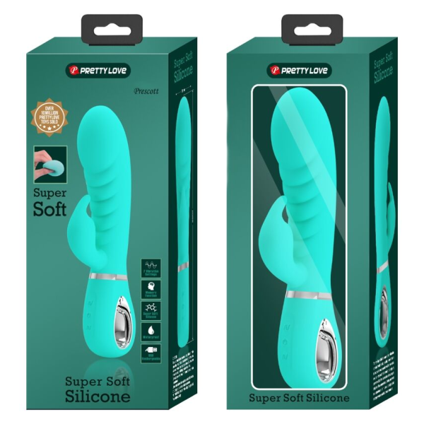PRETTY LOVE - PRESCOTT VIBRADOR PUNTO G MULTIFUNCIÓN VERDE AGUA