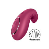 SATISFYER - DIPPING DELIGHT VIBRADOR LAY-ON ROJO