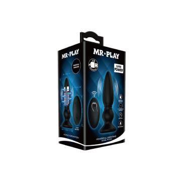 Mr Play - Puissant Vibrateur Télécommande Plug Anal Noir | Vybes.it