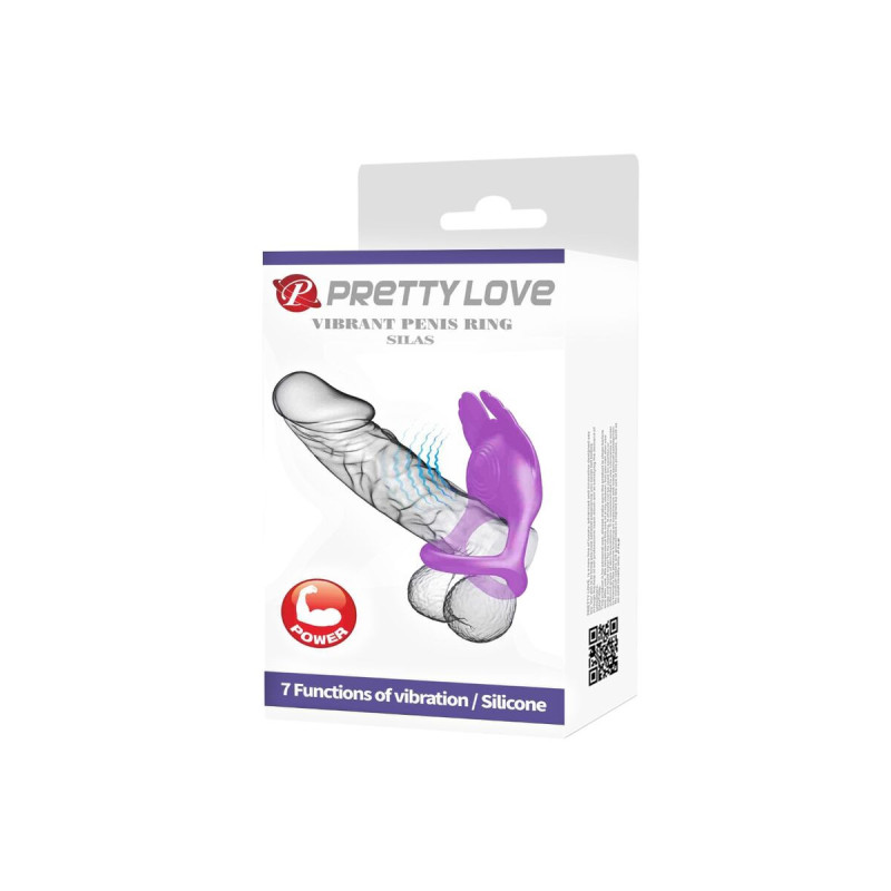 Pretty Love - Silas Anillo Vibrador 7 Vibraciones Silicona Lila |