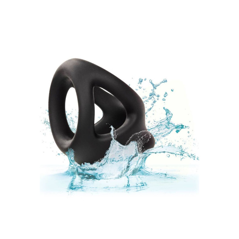 CALEXOTICS - ALPHA DUAL CAGE RING BLACK - Cockrings without vibration
