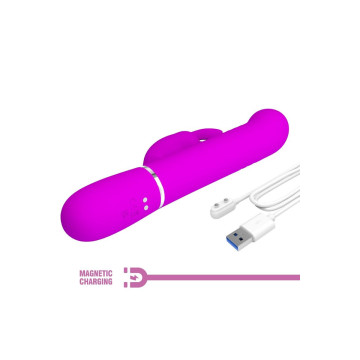 Pretty Love - Vibrador Coale Rabbit Perlas Violeta | Vybes.it