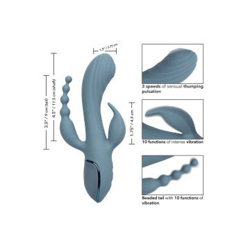 Calexotics - Vibrator Triple Ecstasy Grau | Vybes.it