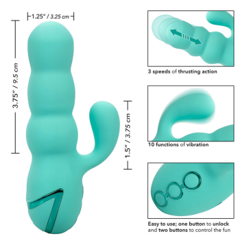 CALEXOTICS - DEL MAR DIVA VIBRATOR RABBIR AQUA GRÜN VON CALIFORNIA DREAMING