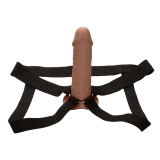 CALEXOTICS - EXTENSION PERFORMANCE MAXX RÉALISTE AVEC HARNAIS PEAU MARRON