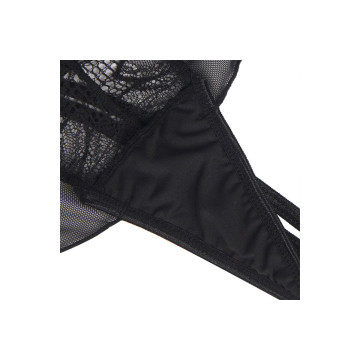 Subblime - Teddy Cuello Halter Espalda Descubierta Encaje Negro S/M