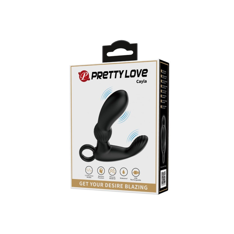 Pretty Love - Cayla Masajeador Vibrador Anal Negro | Vybes.it