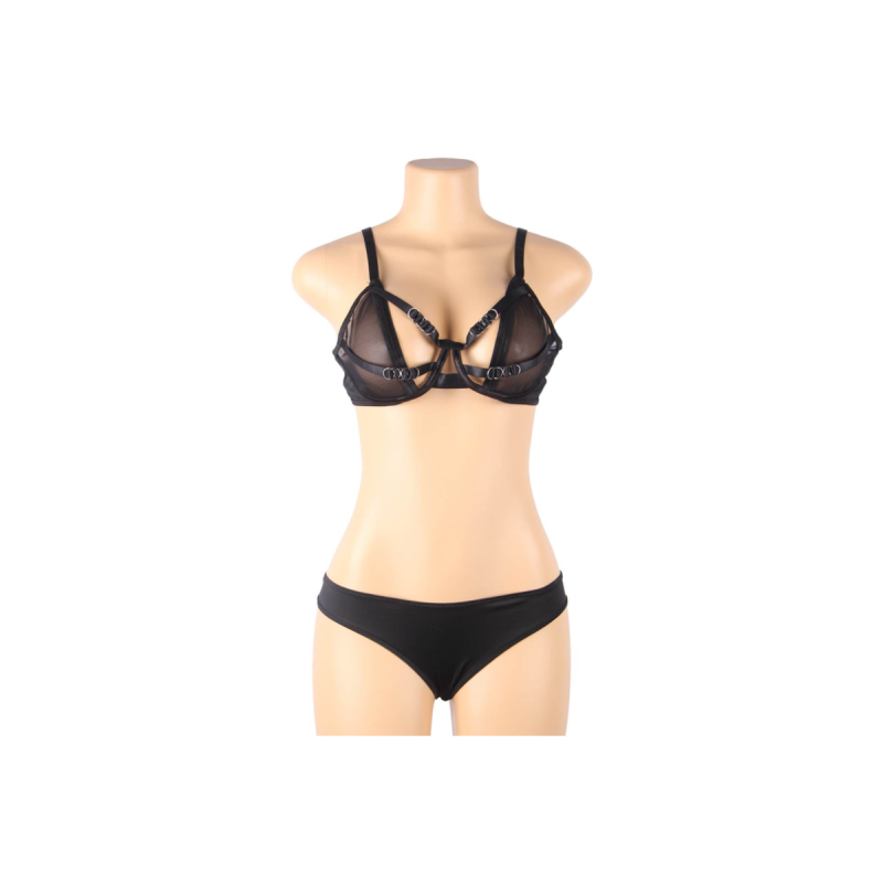 Subblime - Set Dos Piezas Sujetador Transparencias Y Tiras S/M |