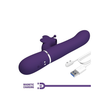 Pretty Love - Vibrador Rabbit Multifunción 4 En 1 Mariposa Morado |
