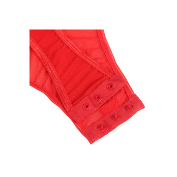 Subblime - Teddy Con Liguero Detalle Tiras Pecho Rojo S/M | Vybes.it