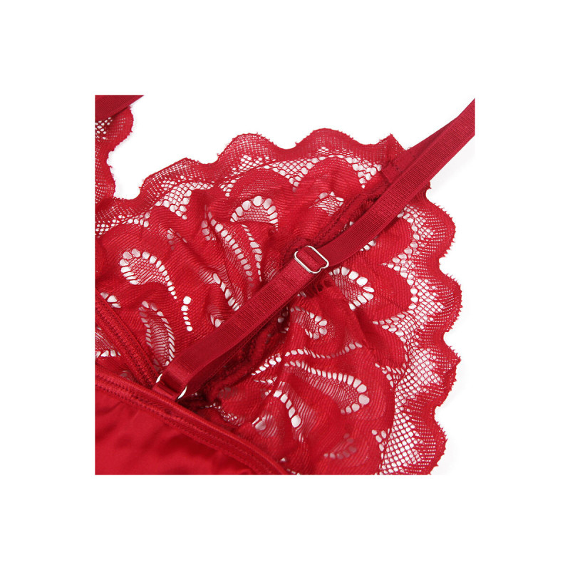 Subblime - Babydoll Satinado Con Encaje Rojo L/Xl | Vybes.it
