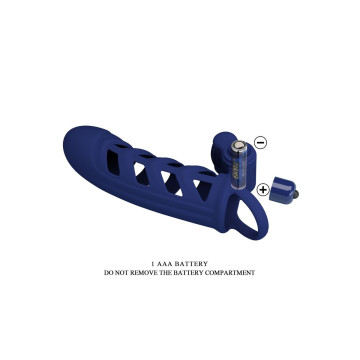 Pretty Love - Altaf Anillo Vibrador Con Funda De Silicona Azul |
