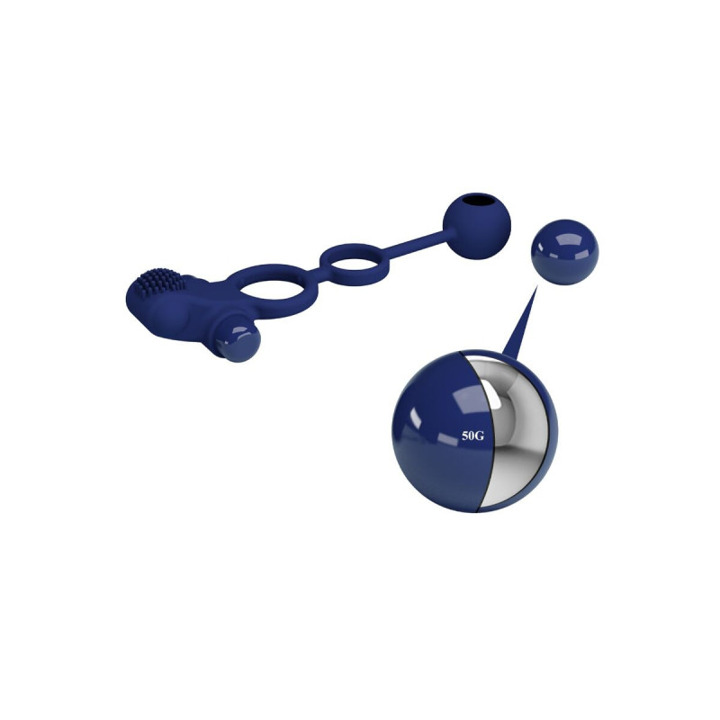 Pretty Love - Remington Doble Anillo Vibrador Con Plug Azul |