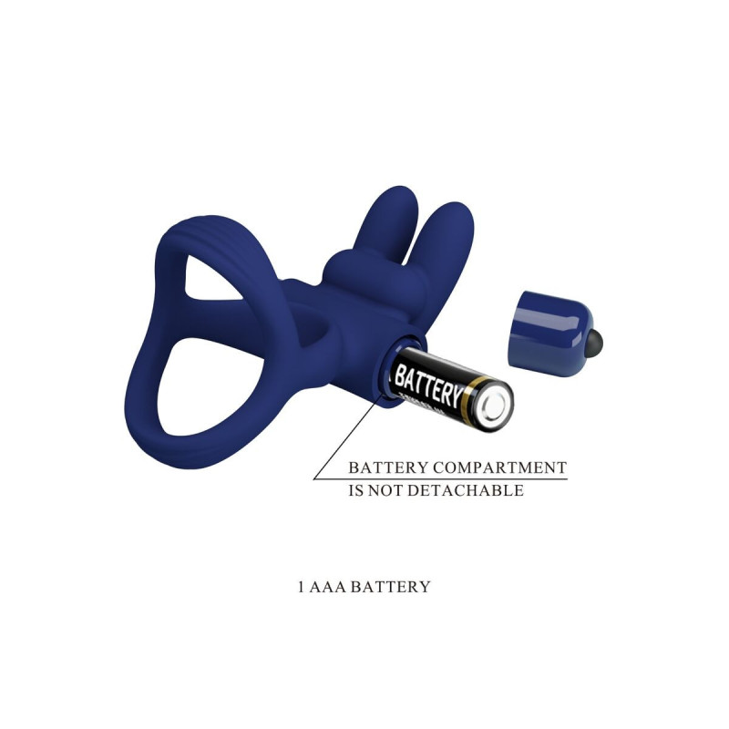 Pretty Love - Francisco Doble Anillo Vibrador Rabbit Azul | Vybes.it