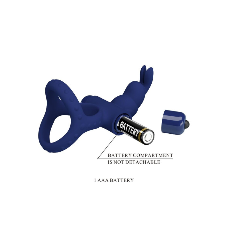 Pretty Love - Luchito Doble Anillo Vibrador Rabbit Azul | Vybes.it