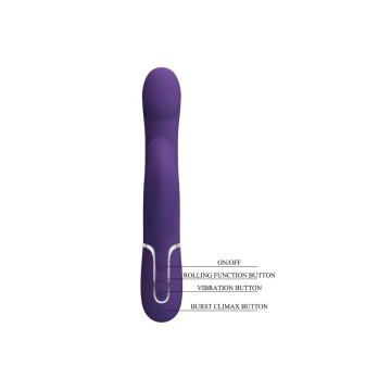 Pretty Love - Zalin Vibrador Rabbit Perlas 4 En 1 Morado | Vybes.it