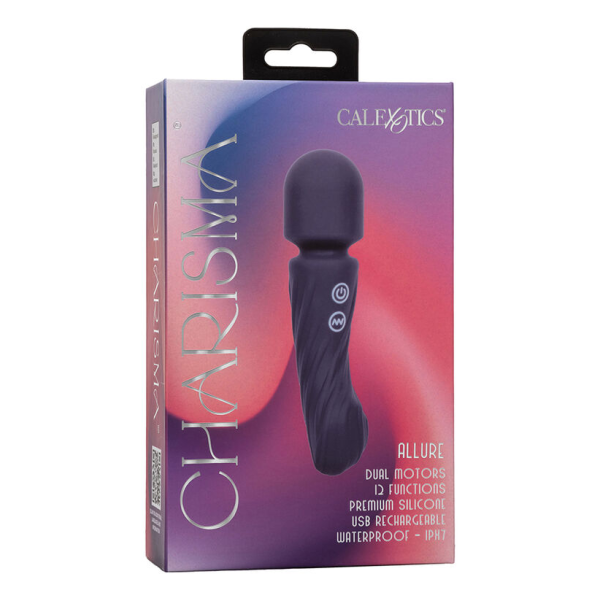 CALEXOTICS - CHARISMA ALLURE MASSAGGIATORE DOPPIO MOTORE 12 FUNZIONI 17,25 CM X 4,5 CM VIOLA