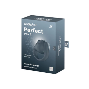 Satisfyer - Perfect Pair 2 Multivibrador 2 En 1 Anillo Para Pene &