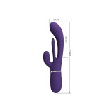 Pretty Love - Shania Triple Vibrador Rabbit Multifunción Morado |