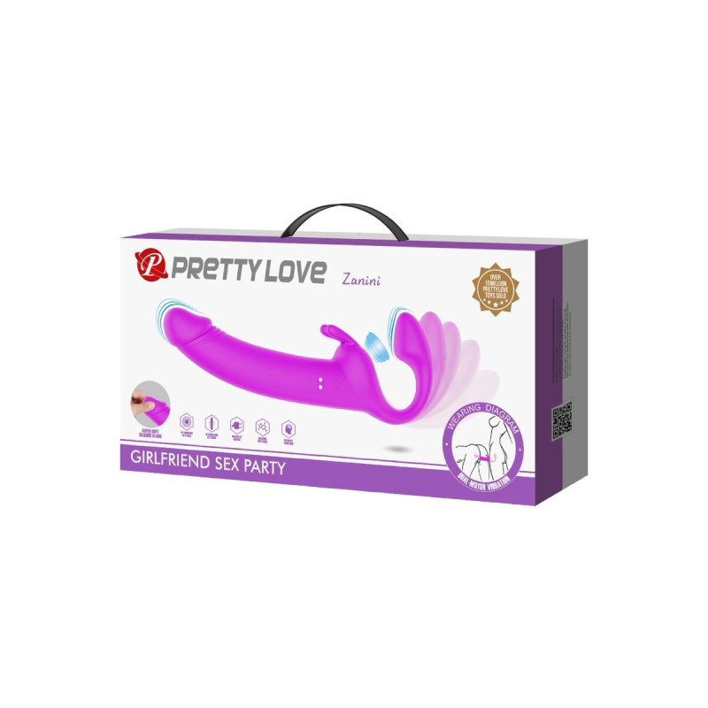 Pretty Love - Zanini Dildo Strap - On Sin Arnés 10 Vibraciones