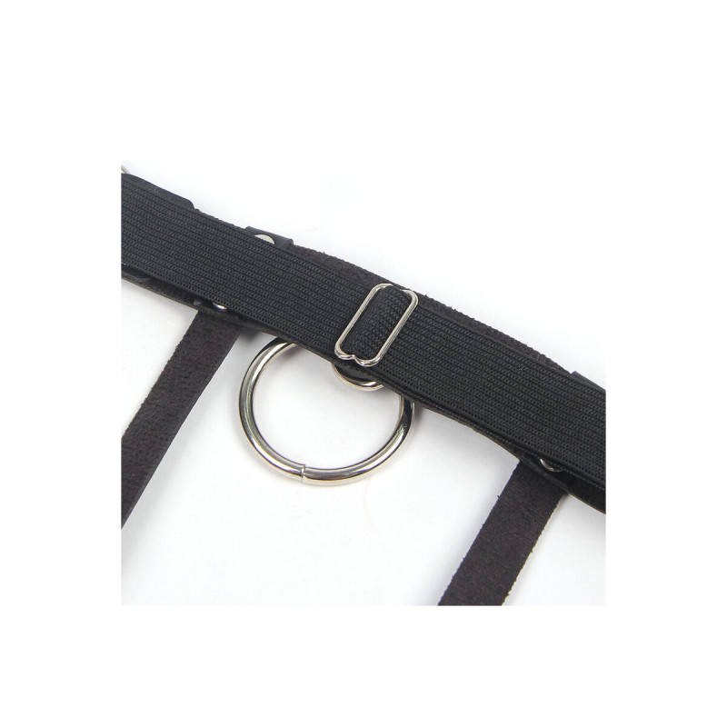 SUBBLIME - 953744 JARRETELLE PUNK EN CUIR AJUSTABLE NOIR TAILLE UNIQU…