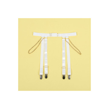 Subblime - 954291 Body Mit Ketten + Strumpfgürtel Weiss L/Xl |