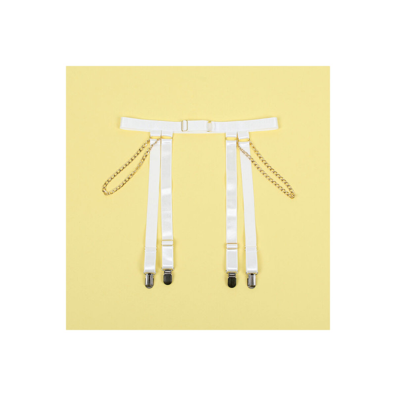 Subblime - 954291 Body Mit Ketten + Strumpfgürtel Weiss L/Xl |