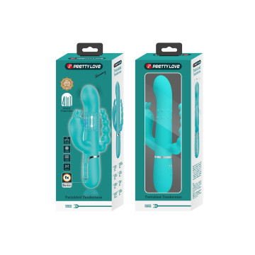 Pretty Love - Cammy Triple Vibrador Rabbit Multifunción 4 En 1 Azul