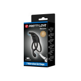 Pretty Love - Seth Doble Anillo Vibrador Rabbit 7 Vibraciones Negro