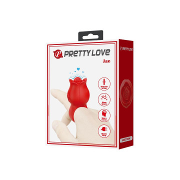 Pretty Love - Jae Rose Förmiger Fingervibrator 10 Vibrationen Rot |