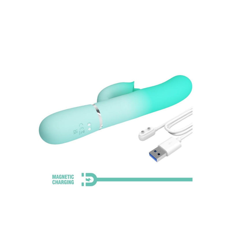 Pretty Love - Gigi Multifunktions - Rabbit - Vibrator Aquagrün |