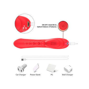 Armony - Vibrador Estimulador Punto G Y Clítoris Rojo | Vybes.it