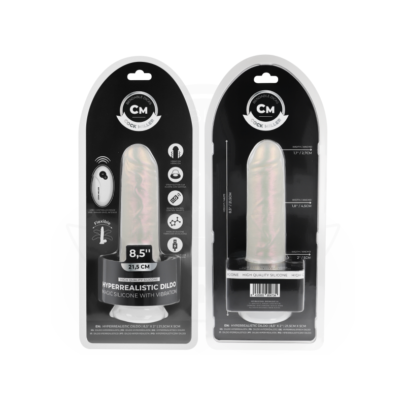 COCK MILLER - DILDO WITH SUCTION CUP, LIGHTS AND VIBRATION WITH REMOT…